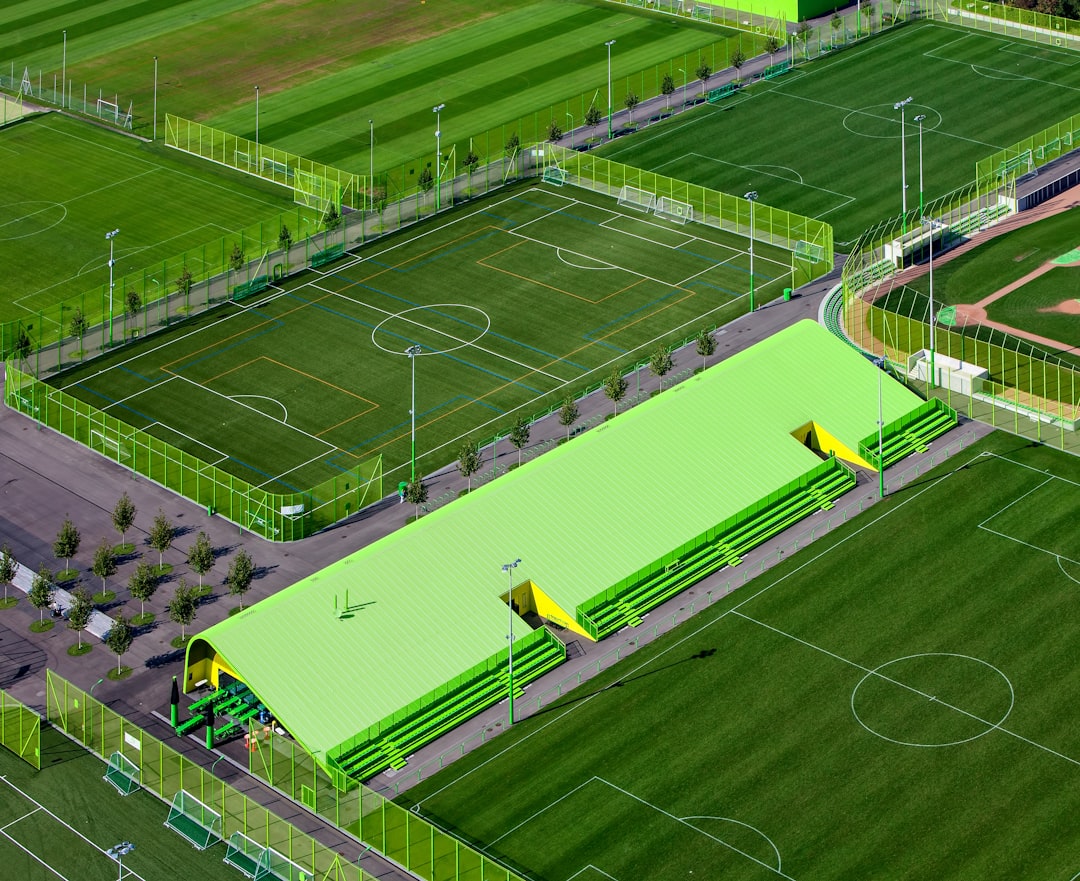 Artificial grass sports fields