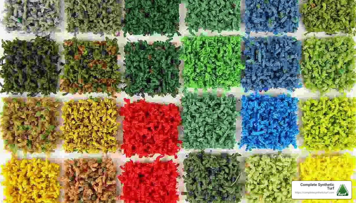 Artificial turf colors