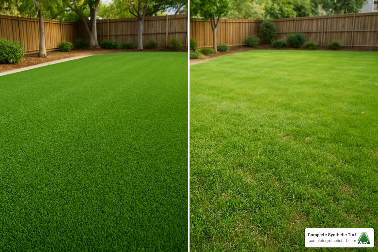 Synthetic grass vs natural grass