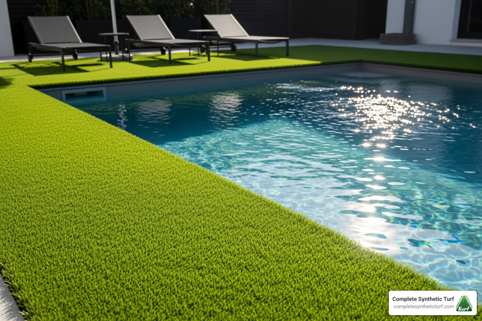 artificial turf around pool